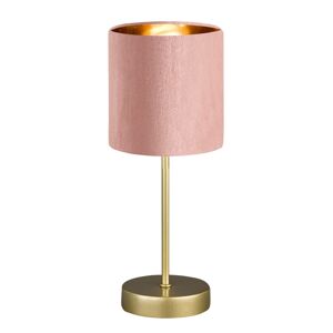 FISCHER & HONSEL Stolní lampa Aura, zlatá, stínidlo růžová/zlatá