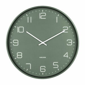 Zelené nástěnné hodiny Karlsson Lofty, ø 40 cm