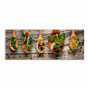 Obraz Styler Glasspik Kitchen Wooden Spoons, 30 x 80 cm