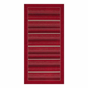 Červený běhoun Floorita Velour, 55 x 190 cm