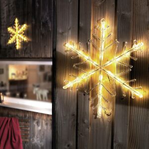 Konstsmide Christmas Zářící LED sněhová vločka, teplá bílá 40cm