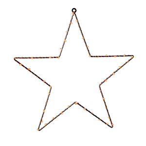 Konstsmide Christmas LED kovová hvězda s časovačem, měď