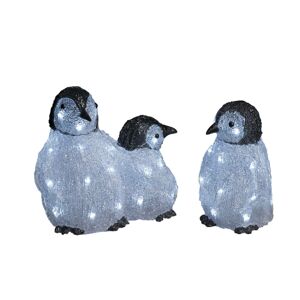 Konstsmide Christmas LED akrylová rodinka tučňáků 3ks