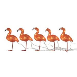 Konstsmide Season LED dekorativní světlo Flamingo sada 5ks