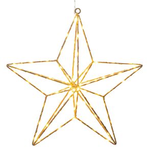 Konstsmide Christmas LED dekorativní světlo zlatá hvězda 37x36 cm