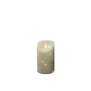 Konstsmide Christmas Vosková svíčka bílá barva světla teplá bílá 17,8cm