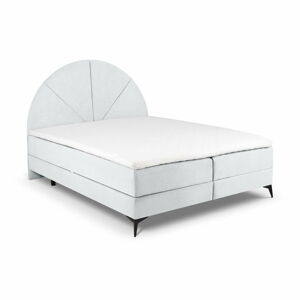 Světle šedá boxspring postel s úložným prostorem 160x200 cm Sunset – Cosmopolitan Design