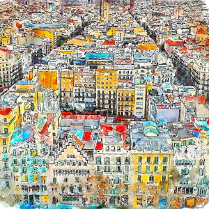 Obraz 50x50 cm Barcelona – Fedkolor