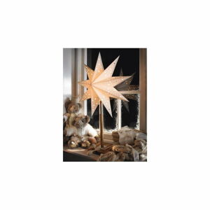 Bílo-hnědá světelná dekorace s vánočním motivem ø 45 cm Solvalla – Markslöjd