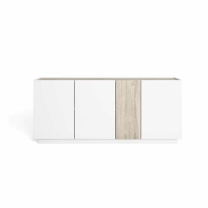 Bílá/přírodní skříňka v dekoru dubu 180x78 cm Udine – Marckeric