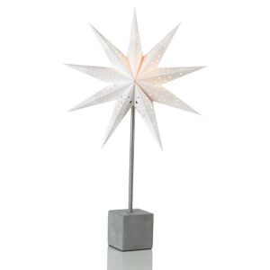 Markslöjd Dekorační hvězda Hard jako stolní lampa, 58cm bílá