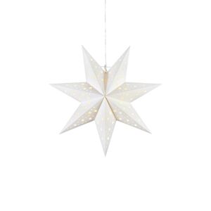 Markslöjd LED závěsná hvězda Blank, baterie, Ø 45cm bílá