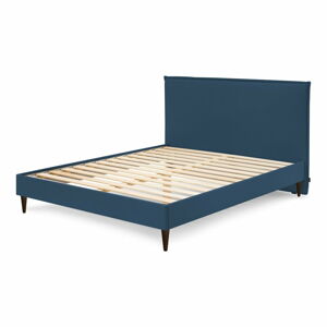 Modrá dvoulůžková postel Bobochic Paris Sary Dark, 160 x 200 cm