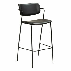 Černá barová židle z imitace kůže DAN-FORM Denmark Zed, výška 107 cm