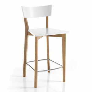 Barové židle v bílo-přírodní barvě v sadě 2 ks 94 cm – Tomasucci