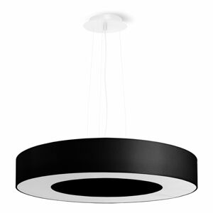 Černé závěsné svítidlo s textilním stínidlem ø 50 cm Galata Slim – Nice Lamps