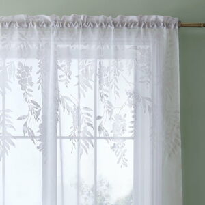 Bílá záclona 183x140 cm Wisteria Floral - Catherine Lansfield
