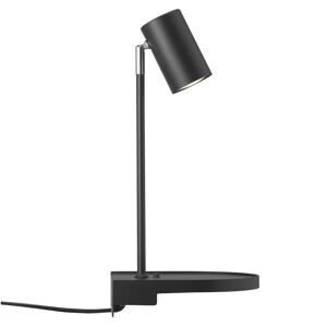 Nordlux Nástěnné světlo Cody, s policí a USB portem, černá