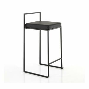 Černé barové židle v sadě 2 ks 77 cm – Tomasucci