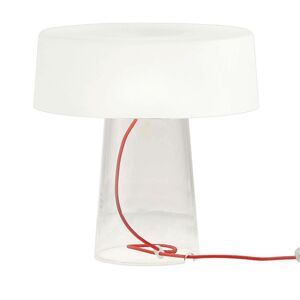 Prandina Prandina Glam stolní lampa 36cm čirá/stínidlo bílé