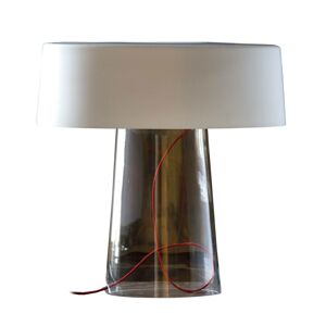 Prandina Prandina Glam stolní lampa 48cm čirá/stínidlo bílé