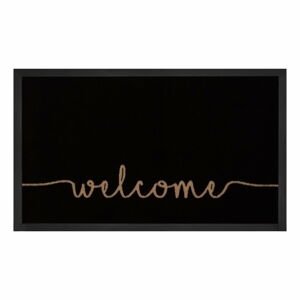 Černá rohožka Hanse Home Cozy Welcome, 45 x 75 cm