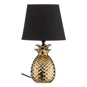 Reality Leuchten Keramická stolní lampa Pineapple zlatočerná