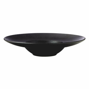 Černý keramický hluboký talíř Maxwell & Williams Caviar, ø 28 cm