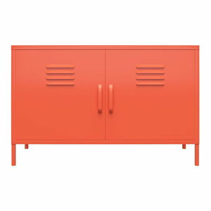 Oranžová kovová skříňka Novogratz Cache, 100 x 64 cm