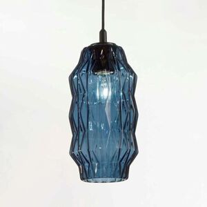 Selène Závěsné světlo Origami ze skla, modré