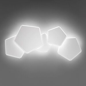 Selène LED nástěnné světlo Pleiadi bílé, pět zdrojů
