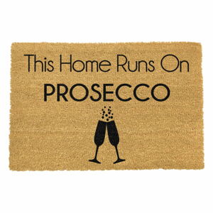 Rohožka z přírodního kokosového vlákna Artsy Doormats This Home Runs On Prosecco, 40 x 60 cm
