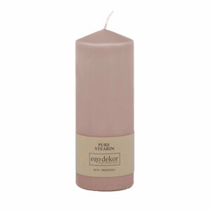 Pudrově růžová svíčka Eco candles by Ego dekor Top, doba hoření 50 h