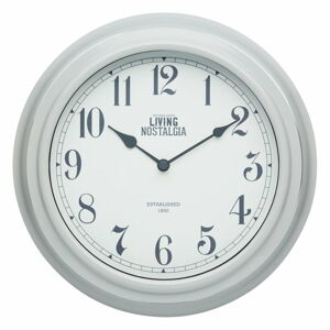 Nástěnné hodiny Kitchen Craft Living Nostalgia Grey, ⌀ 25,5 cm