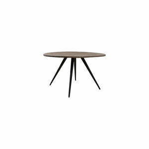 Kulatý jídelní stůl v černé a tmavě hnědé barvě s deskou z akácie ø 120 cm Turi – Light & Living