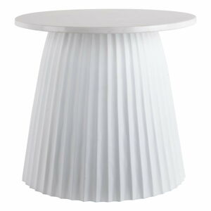 Bílý mramorový kulatý konferenční stolek ø 45 cm Luscious – Leitmotiv