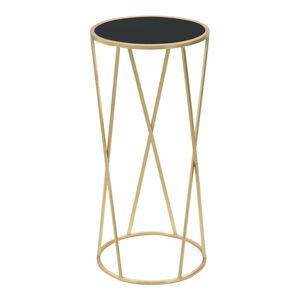 Odkládací stolek v černo-zlaté barvě Mauro Ferretti Glam Simple, výška 75 cm