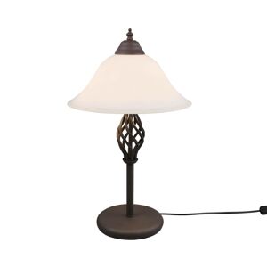 Trio Lighting Stolní lampa Rustica s lankovým vypínačem, rezavá