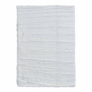 Bílý koberec Think Rugs Teddy, 80 x 150 cm