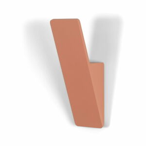 Nástěnný ocelový háček v lososové barvě Angle – Spinder Design