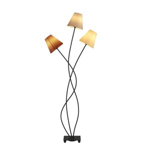 Lindby 3zdrojová stojací lampa Melis, textilní stínidla