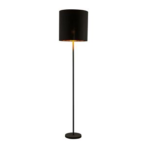 Lindby Lindby Nymar stojací lampa, látka, černo-zlatá