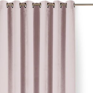 Světle růžový sametový dimout závěs 265x225 cm Velto – Filumi