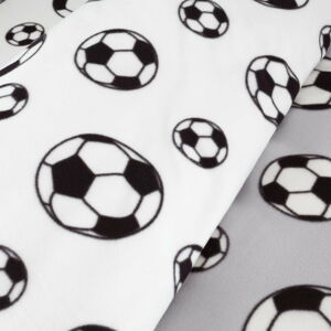 Světle šedá dětská deka z mikroplyše 90x125 cm Football – Catherine Lansfield