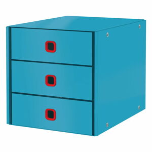 Modrý zásuvkový box se 3 zásuvkami Leitz Cosy Click & Store
