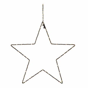 Černá vánoční závěsná světelná dekorace Markslöjd Alpha Star, výška 45 cm