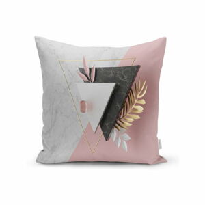Povlak na polštář Minimalist Cushion Covers BW Marble Triangles, 45 x 45 cm
