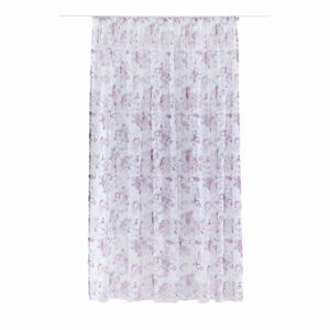 Bílo-fialová záclona 300x260 cm Elsa – Mendola Fabrics