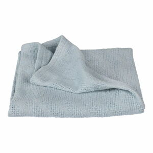 Modrá pletená dětská deka z bio bavlny 80x80 cm Lil Planet – Roba