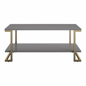 Konferenční stolek v šedo-zlaté barvě CosmoLiving by Cosmopolitan Camila, 106 x 45 cm